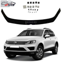Дефлектор капота мухобойка Volkswagen Touareg 2010-2018 Евро Крепление (Vip Tuning)