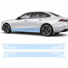 Антигравийная защитная бронепленка по лекалам для BMW i5 G60 2023- нижняя зона кузова пороги