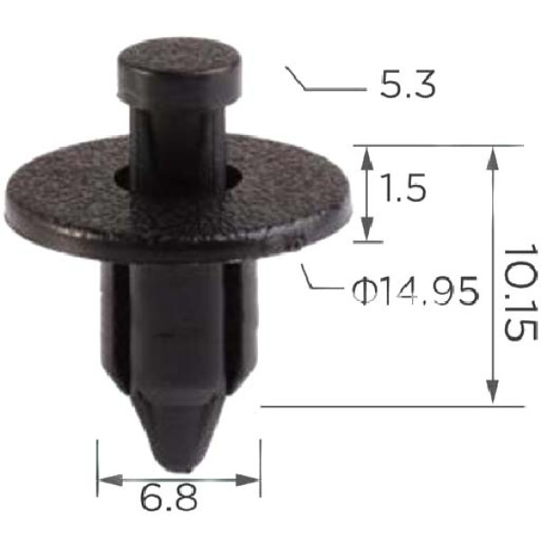 Клипса Ford, Chevrolet 96057846 Toyota 90467-07041 Suzuki 09409-07308-5PK (C564)