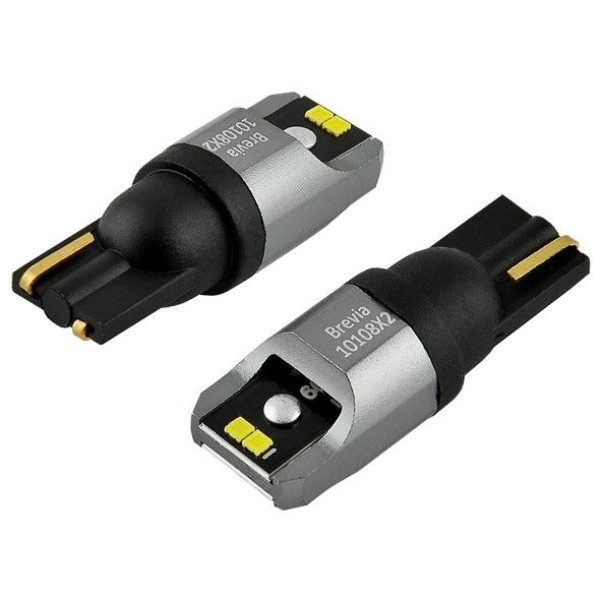 LED автолампа Brevia Power 12/24V T10 W5W 4x1616SMD 150Lm 6000K CANbus W2,1x9,5d 2 шт (10108X2)
