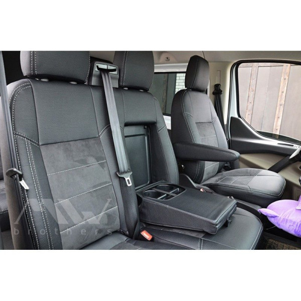 Авточохли модельні MW Brothers для Ford Transit Custom (1+2) c 2012-2023 Серія Leather Style