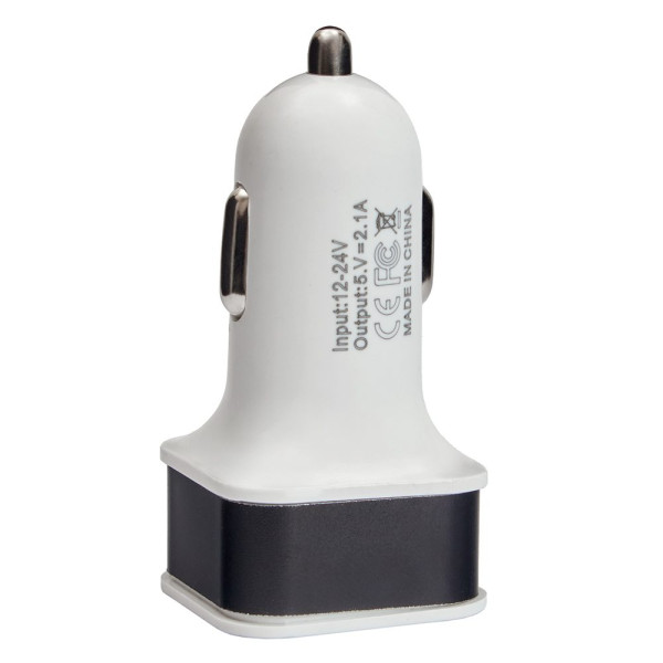Автомобильное зарядное устройство VOIN 10,5W, 2USB 12/24V - 5V 2,1A (C-36210)
