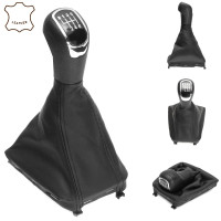 Ручка КПП з пильником у зборі Модельна для Skoda Superb 3T MKII 2008-2012 Шкіра (5 Швидкостей) FXSKD-27/6