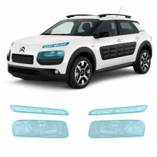 Антигравийная защитная бронепленка по лекалам для Citroen C4 Cactus I 2014-2017 - оптика (фары и ПТФ)