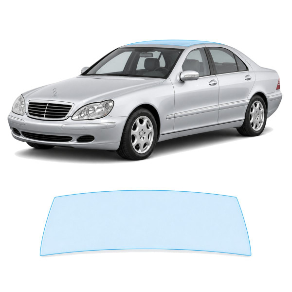 Антигравийная защитная бронепленка по лекалам для Mercedes-Benz S-Class W220 facelift 2002-2005 - зона крыши