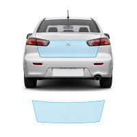 Антигравийная защитная бронепленка по лекалам для Mitsubishi Lancer X facelift 2011-2017 - зона крышки багажника