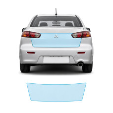 Антигравійна захисна бронеплівка за лекалами для Mitsubishi Lancer X facelift 2011-2017 - зона кришки багажника