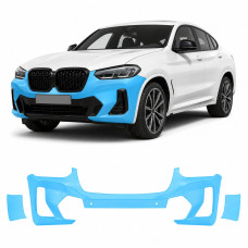Антигравийная защитная бронепленка по лекалам для BMW X4 G02 facelift 2021- передний бампер