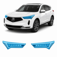 Антигравийная защитная бронепленка по лекалам для Acura RDX TC1 facelift 2022 - оптика (фары и ПТФ)
