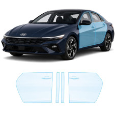 Антигравійна захисна бронеплівка за лекалами для Hyundai Elantra CN7 facelift 2024- зони дверей і стійки вікон
