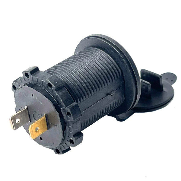 Гніздо прикурювача під 2 USB 12-24V 5V 2,1-1A Синій індикатор 1 шт