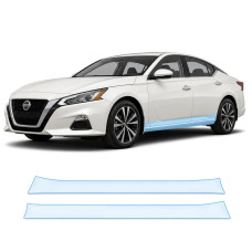 Антигравійна захисна бронеплівка за лекалами для Nissan Altima L34 2019- нижня зона кузова пороги