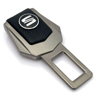 Заглушка ремня безпеки з логотипом Seat Темний хром 1 шт