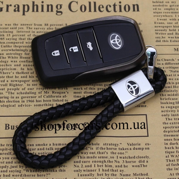 Стильний шкіряний брелок з логотипом Toyota