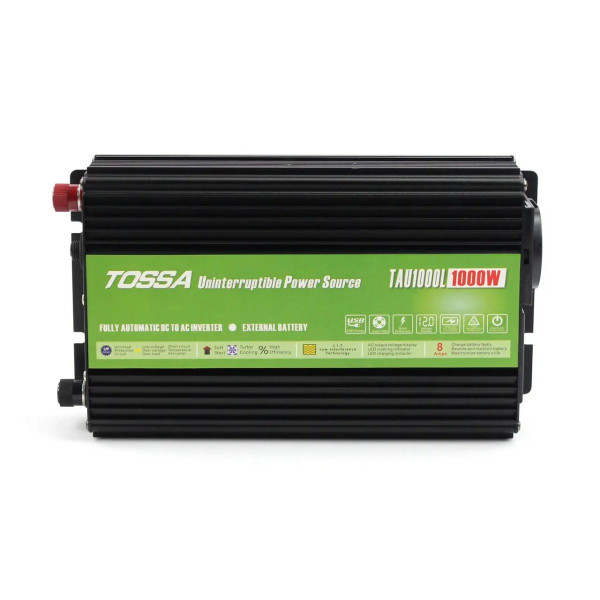 Преобразователь напряжения (инвертор) Tossa 12V-220V/1000W Модифицированный Синус С Функцией Зарядки UPS (TAU1000L-1000W)