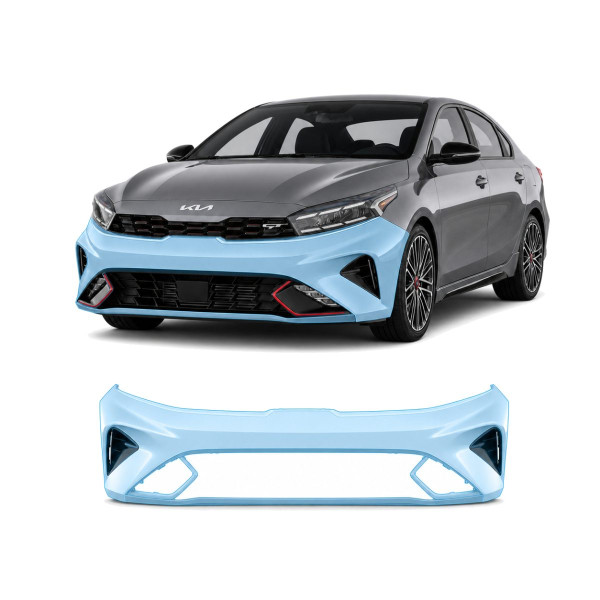 Антигравийная защитная бронепленка по лекалам для Kia Cerato/Forte BD facelift 2022-2024 - передний бампер