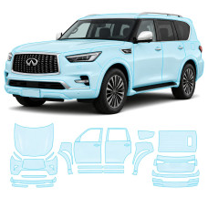 Антигравійна захисна бронеплівка за лекалами для Infiniti QX80 Z62 facelift 2018-2024 - повний кузов