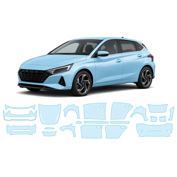 Антигравийная защитная бронепленка по лекалам для Hyundai i20 III 2020- полный кузов