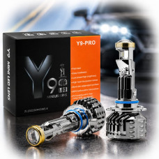 LED лампи автомобільні Y9Pro H4 60W (Лінзовані D16.5 мм З Оманкою Canbus)