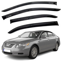Дефлекторы окон ветровики для Toyota Camry (XV40) 2006-2011 Скотч 3M Voron Glass