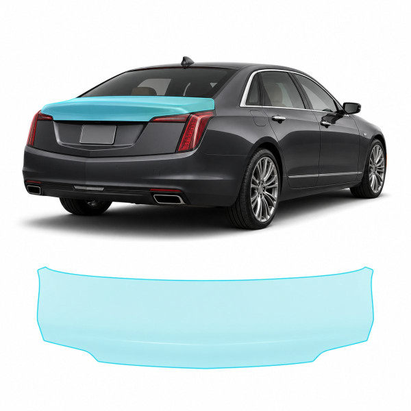 Антигравийная защитная бронепленка по лекалам для Cadillac CT6 I facelift 2019-2020 - зона крышки багажника