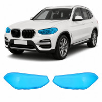 Антигравийная защитная бронепленка по лекалам для BMW X3 G01 2017-2021 - оптика (фары и ПТФ)