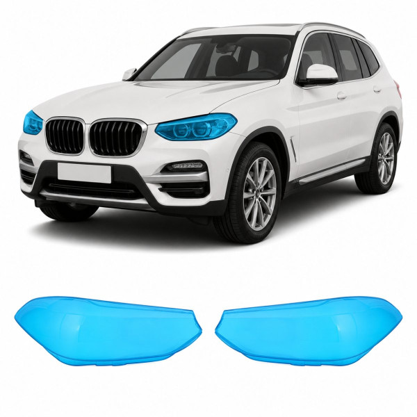 Антигравийная защитная бронепленка по лекалам для BMW X3 G01 2017-2021 - оптика (фары и ПТФ)