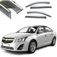 Дефлекторы окон ветровики Benke для Chevrolet Cruze 2009-2014 Хром Молдинг Из Нержавеющей Стали 3D