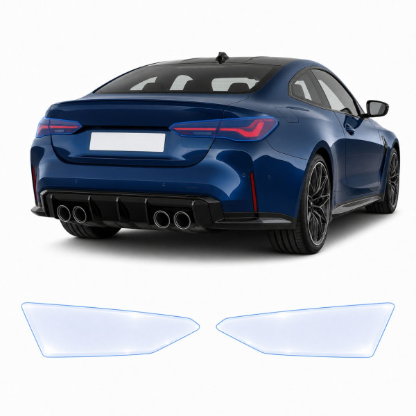Антигравийная защитная бронепленка по лекалам для BMW M4 G82/G83 facelift 2024- задние фонари стопы