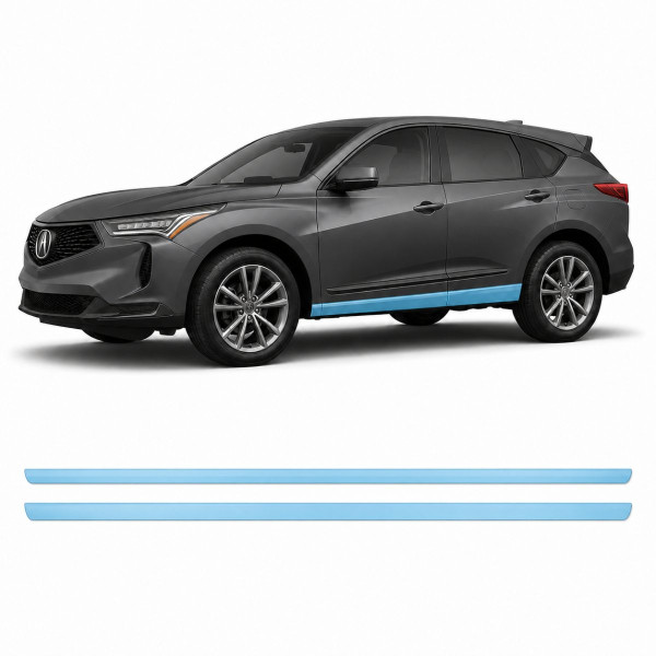 Антигравийная защитная бронепленка по лекалам для Acura RDX TC1 facelift 2022 - нижняя зона кузова пороги