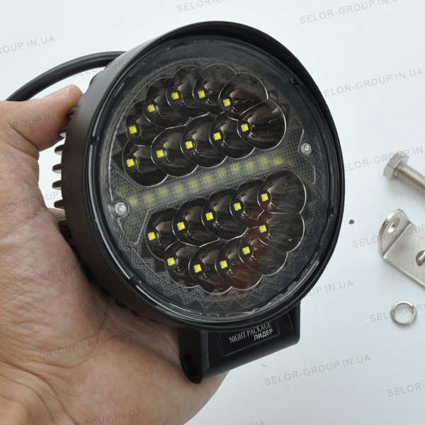 Додаткова LED фара 60W (3W*20) 10-30V 110x110x45 mm Далекий Cree ДХО (1-60W) 1 шт