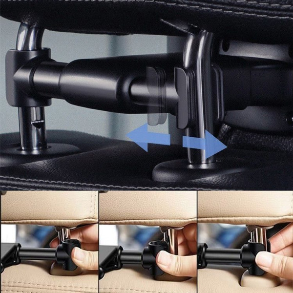 Подушка на підголовник Baseus First Class Car Headrest / Пінополіуретан екокожа / Чорна 1 шт (CRTZ01-01)
