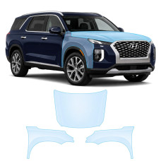 Антигравийная защитная бронепленка по лекалам для Hyundai Palisade I 2019-2022 - капот и передние крылья