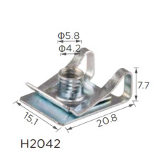 Скоба под винт L-21, 1x15, 1 D=4 BMW, Volkswagen, Renault (51127070202, N90168602, 003994424, 694383H2042)