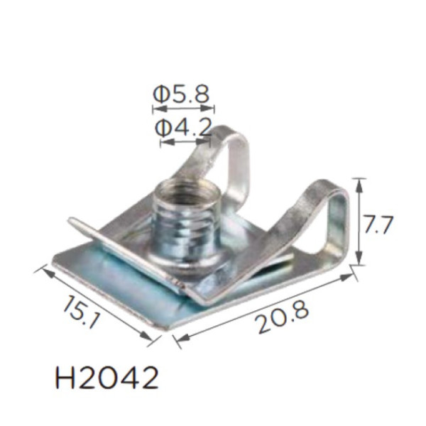 Скоба под винт L-21, 1x15, 1 D=4 BMW, Volkswagen, Renault (51127070202, N90168602, 003994424, 694383H2042)