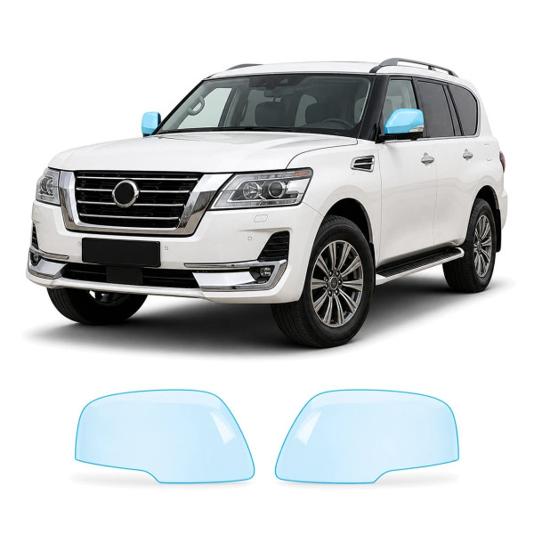 Антигравийная защитная бронепленка по лекалам для Nissan Patrol Y62 facelift 2 2014-2019 - зеркала