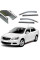 Дефлектори вікон вітровики Benke для Skoda Octavia A-5 Ліфтбек 2004-2014 Хром Молдинг Із Нержавіючої Сталі 3D
