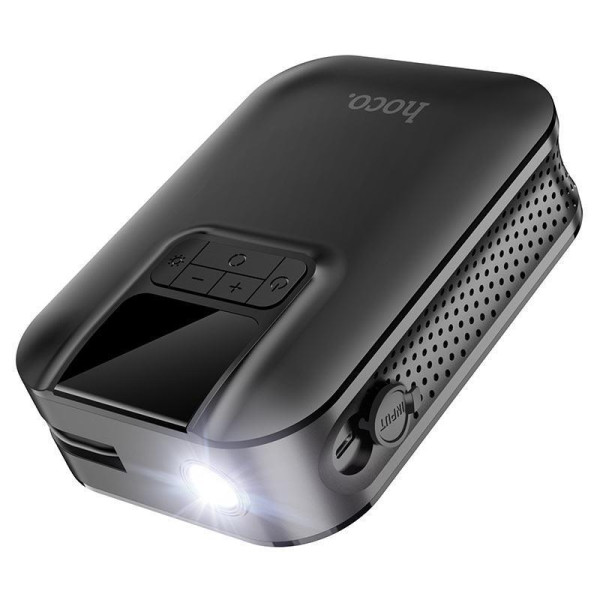 Портативний компресор автомобільний насос Hoco Breeze S53 2500 мАг LED