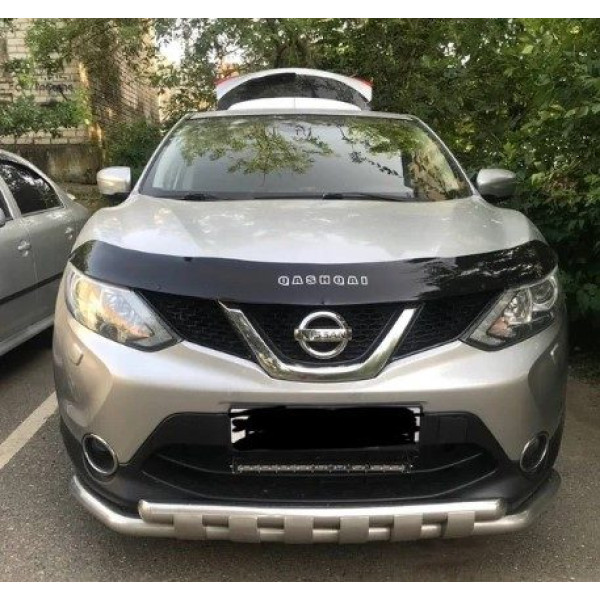 Дефлектор капоту мухобійка для Nissan Qashqa 2014-2021 (Vip Tuning) NS66