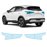 Антигравийная защитная бронепленка по лекалам для Nissan Qashqai J12 2021-2024 - задние фонари стопы
