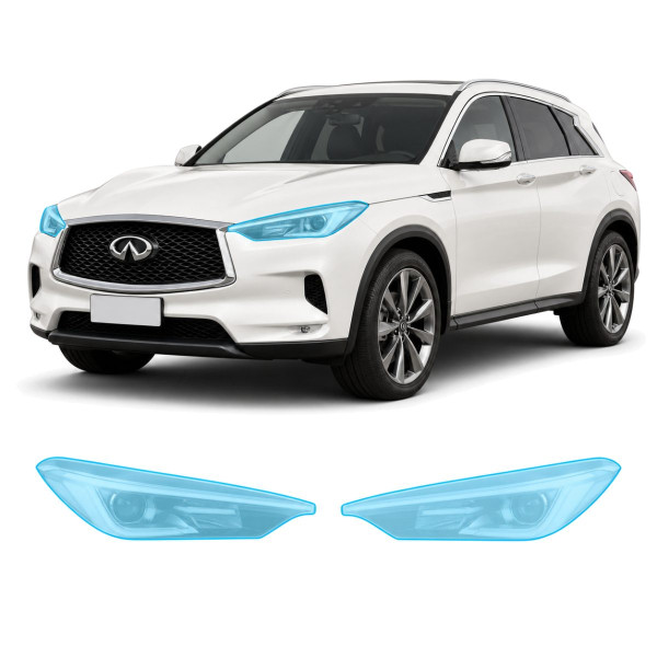 Антигравійна захисна бронеплівка за лекалами для Infiniti QX50 J55 2019- оптика (фари та ПТФ)