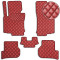 Коврики в салон для Volkswagen Golf V 2003-2010 Экокожа Красные 5 шт (Rombus)