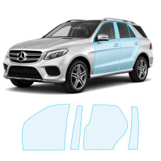 Антигравійна захисна бронеплівка за лекалами для Mercedes-Benz GLE W166 facelift 2015-2019 - зони дверей і стійки вікон