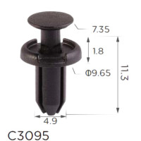 Клипса крепления молдинга Бампера TOYOTA LEXUS SCION (9046705170 90467-05170 11388) C3095