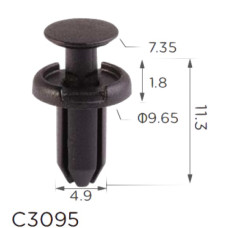 Клипса крепления молдинга Бампера TOYOTA LEXUS SCION (9046705170 90467-05170 11388) C3095