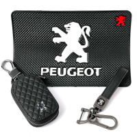 Автонабор №77 для Peugeot Коврик Брелок ремешком карабином чехол для автоключей