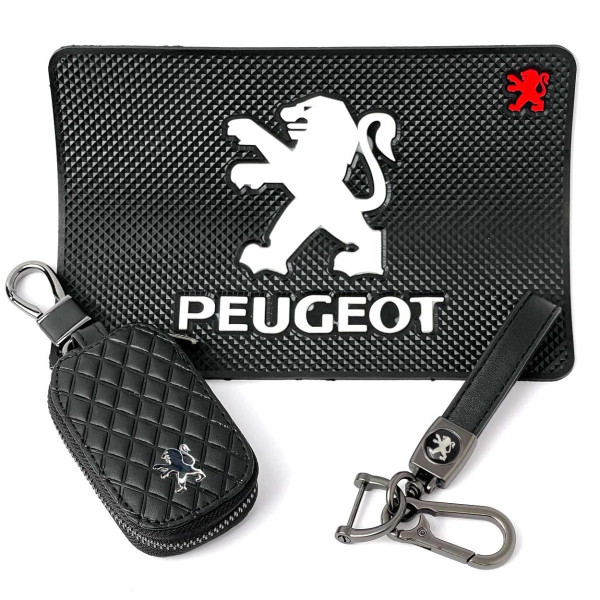 Автонабор №77 для Peugeot Коврик Брелок ремешком карабином чехол для автоключей