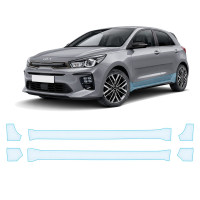 Антигравийная защитная бронепленка по лекалам для Kia Rio YB facelift 2020-2023 - нижняя зона кузова пороги