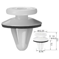 Клипса крепления обшивки дверей MITSUBISHI RENAULT KIA HYUNDAI DACIA CHRYSLER (OEM MB567499 MB696120) (C0369)