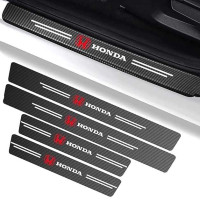 Захисна плівка накладка на пороги для Honda Чорний Карбон 4 шт